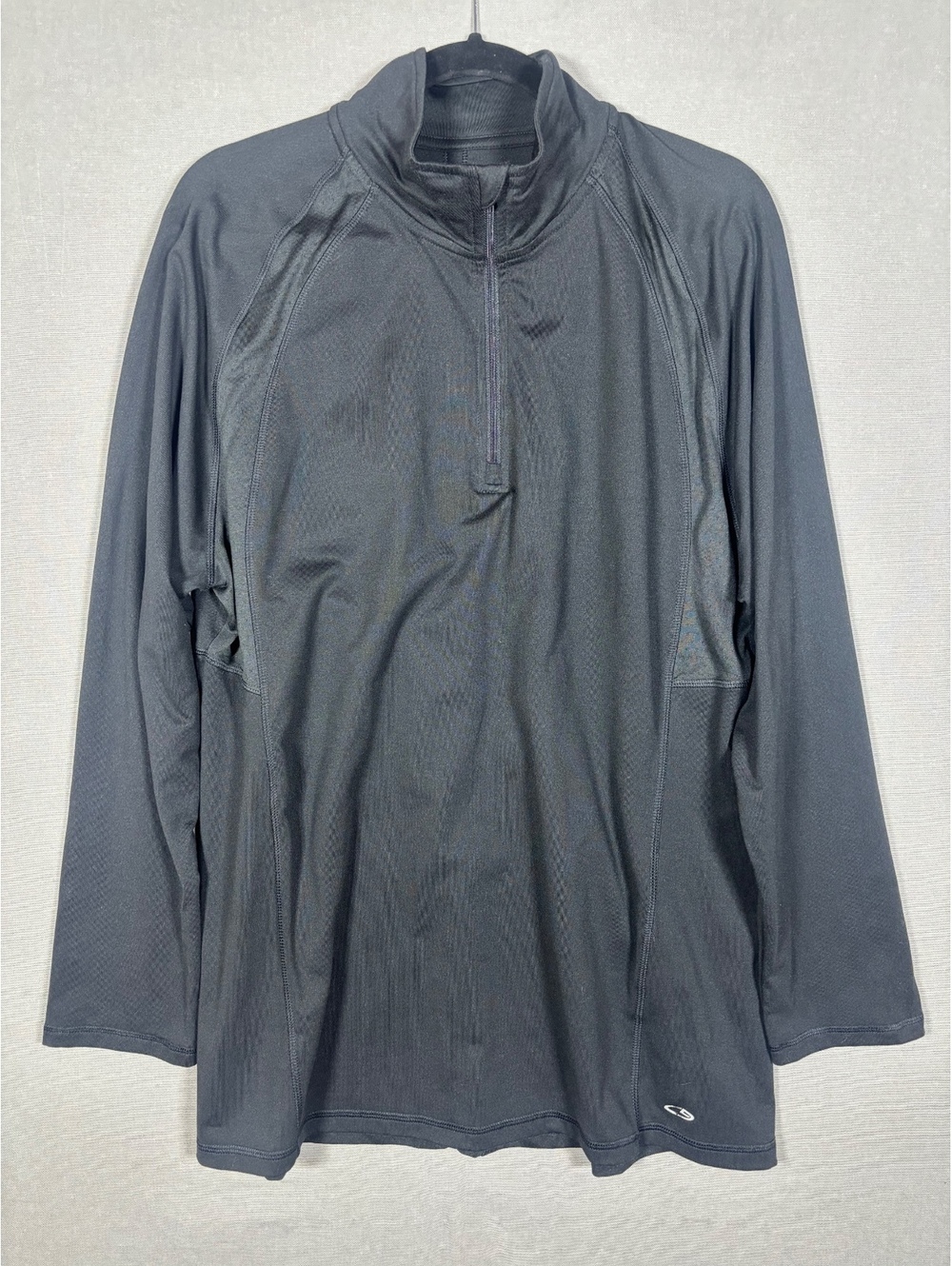 Champion Women’s Quarter Zip Pullover Black Performance Athletic Shirt Size XXL
